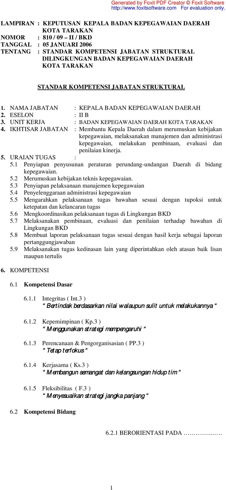 Detail Contoh Jabatan Struktural Nomer 24