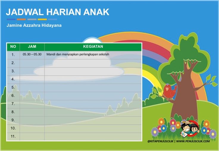 Detail Contoh Jadwal Harian Nomer 27