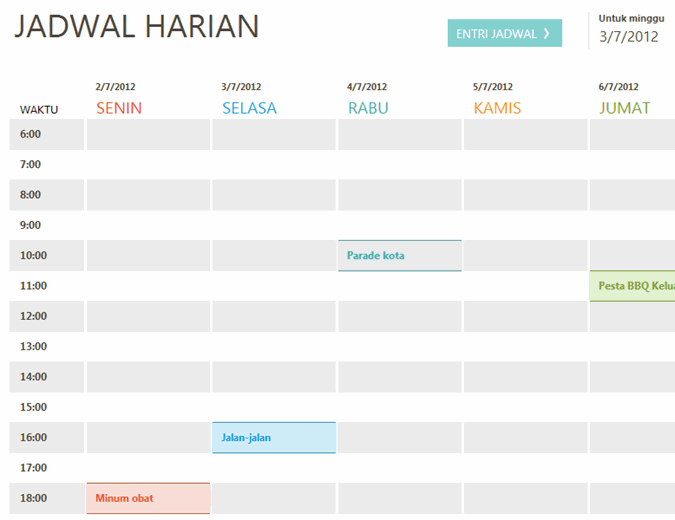 Detail Contoh Jadwal Harian Muslimah Nomer 29