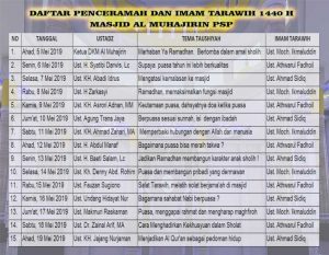 Detail Contoh Jadwal Imam Tarawih Nomer 33