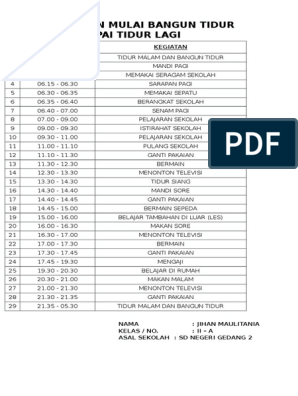 Detail Contoh Jadwal Kegiatan Di Rumah Nomer 33