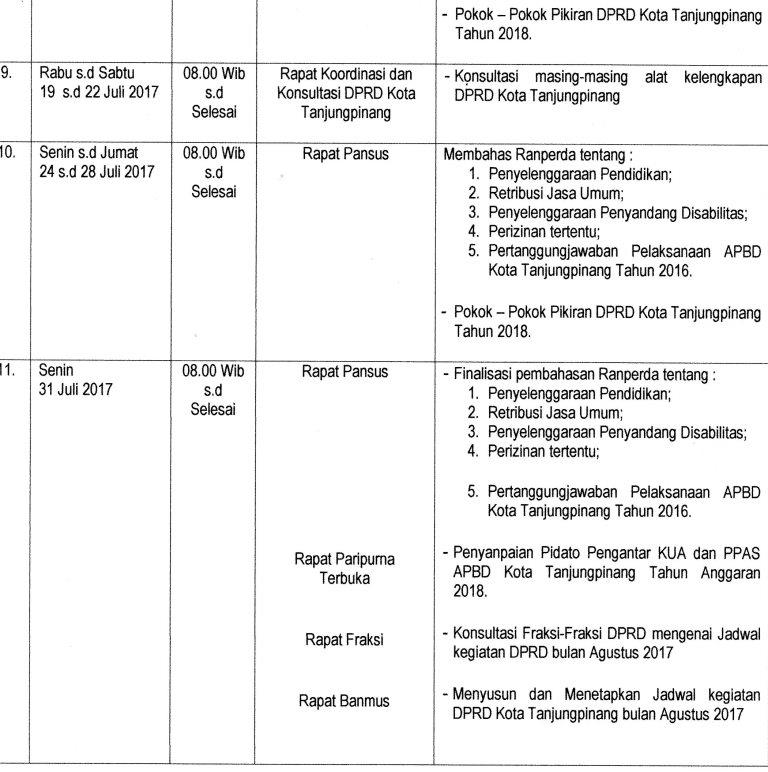 Detail Contoh Jadwal Kegiatan Pimpinan Nomer 36