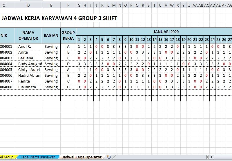 Detail Contoh Jadwal Kerja Nomer 15