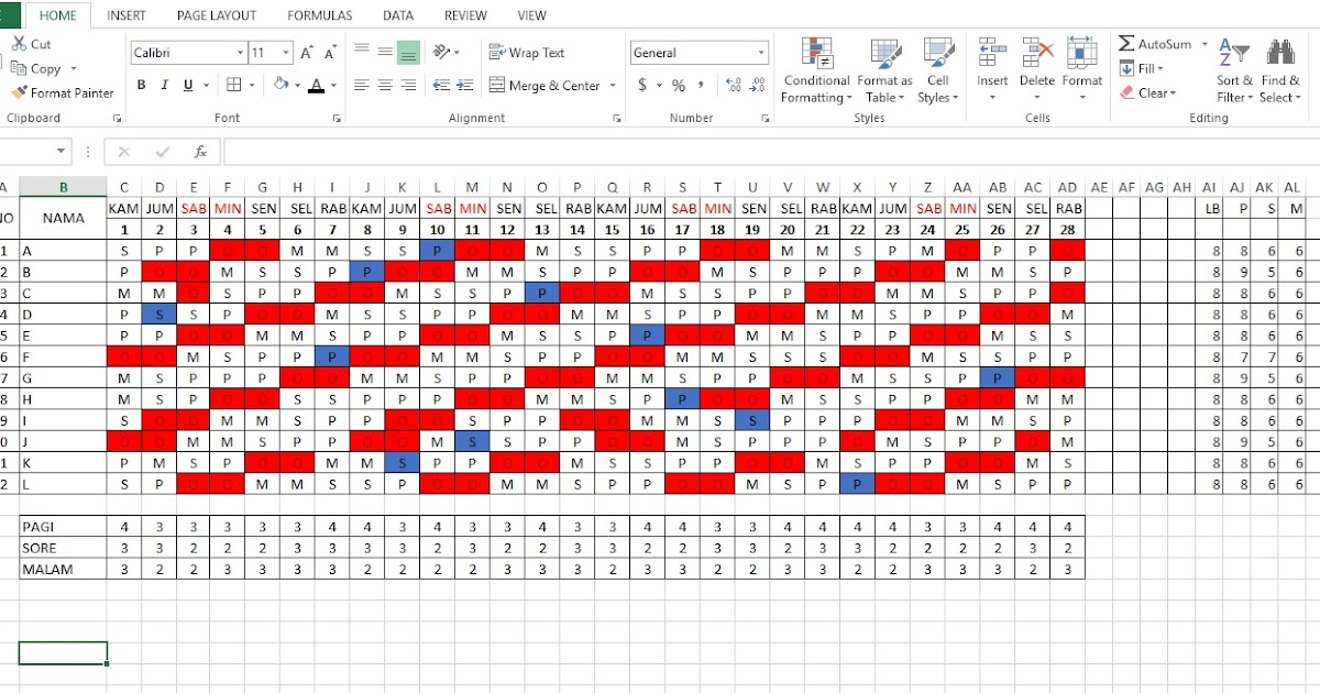 Detail Contoh Jadwal Kerja 2 Shift 4 Orang Nomer 27