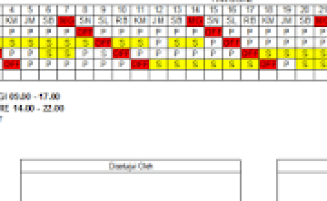 Detail Contoh Jadwal Kerja 2 Shift 4 Orang Nomer 43