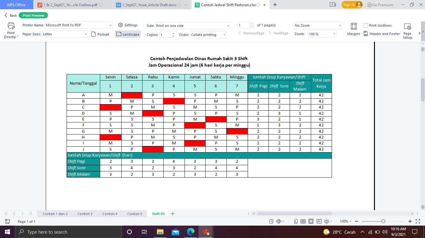 Detail Contoh Jadwal Kerja Nomer 46