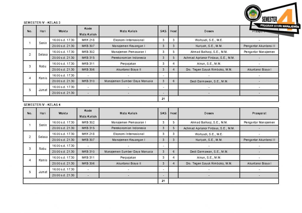 Detail Contoh Jadwal Kuliah Nomer 14