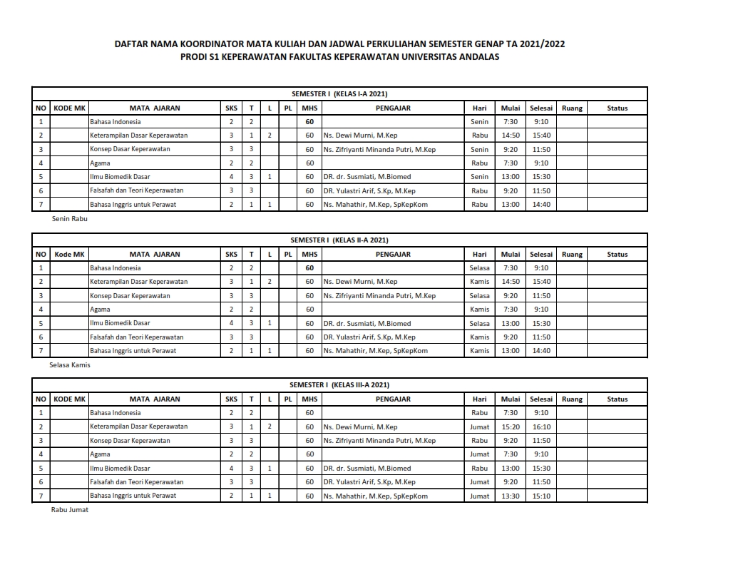 Detail Contoh Jadwal Kuliah Nomer 17