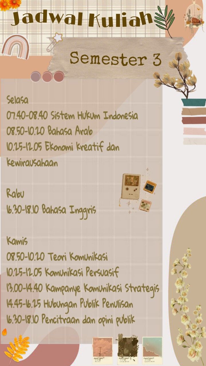 Detail Contoh Jadwal Kuliah Nomer 24