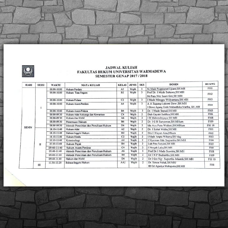 Detail Contoh Jadwal Kuliah Nomer 28