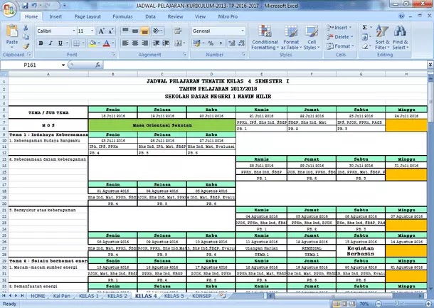 Detail Contoh Jadwal Pelajaran Sd Nomer 52