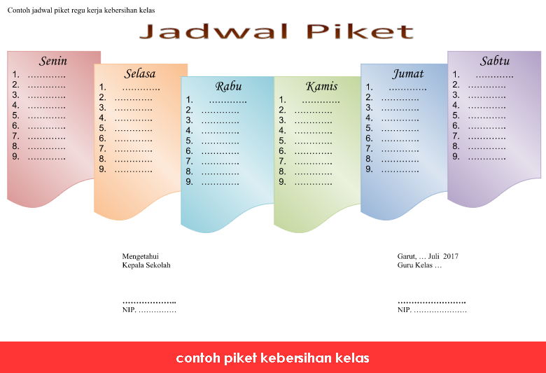 Detail Contoh Jadwal Piket Kantor Nomer 28