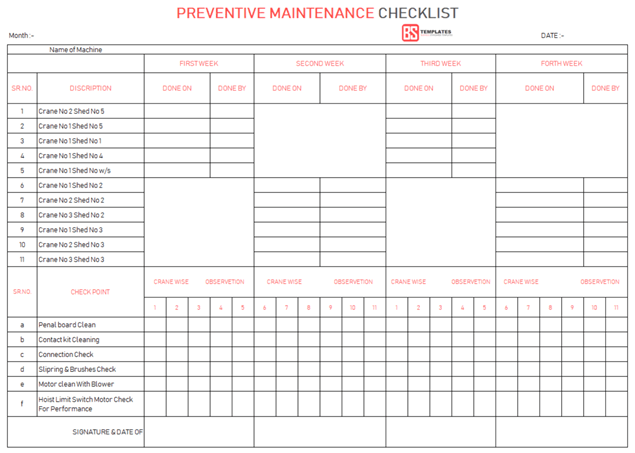 Detail Contoh Jadwal Preventive Maintenance Nomer 2