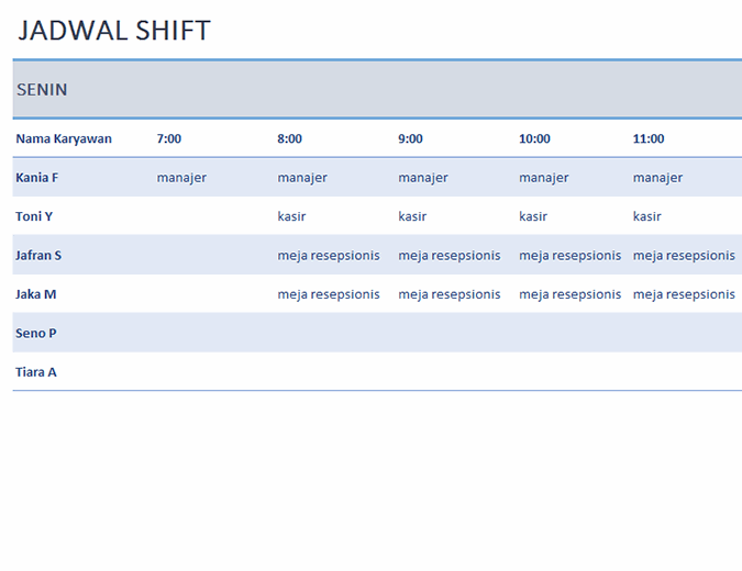 Detail Contoh Jadwal Security 4 Orang 2 Shift Nomer 46