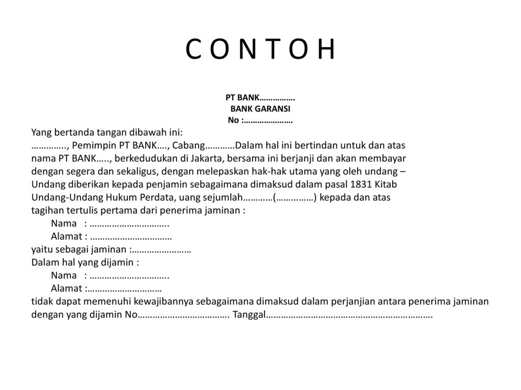 Detail Contoh Jaminan Perorangan Nomer 7