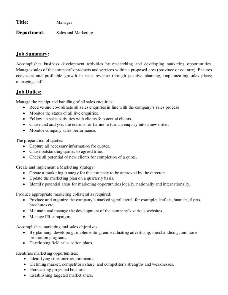 Detail Contoh Job Description Nomer 27