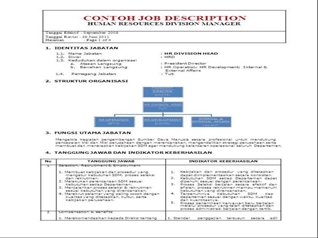 Detail Contoh Job Description Sederhana Nomer 25
