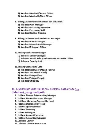 Detail Contoh Job Description Sederhana Nomer 29