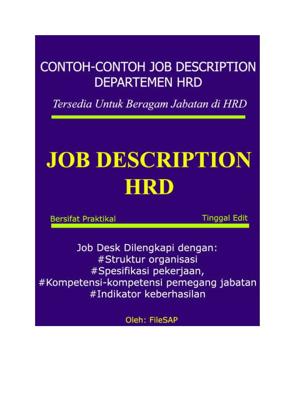 Detail Contoh Job Description Sederhana Nomer 35