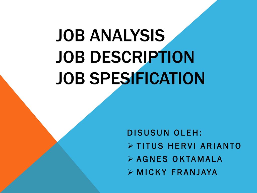 Detail Contoh Job Description Sederhana Nomer 39