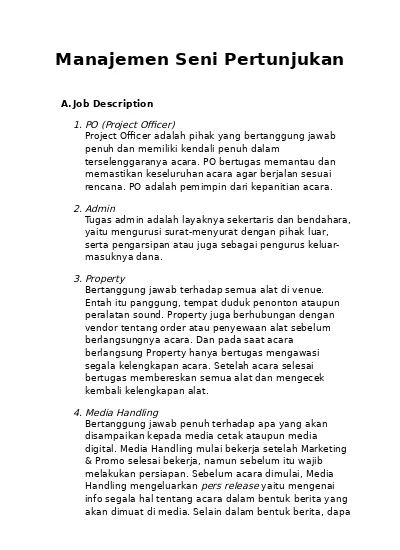 Detail Contoh Job Description Sederhana Nomer 41