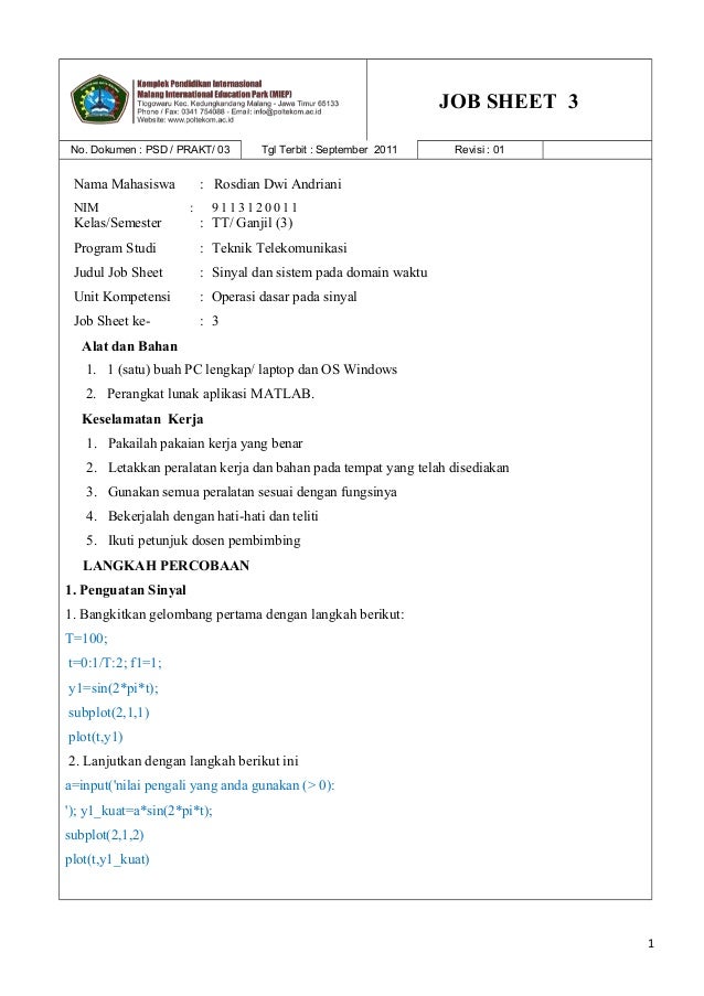 Detail Contoh Job Sheet Nomer 32