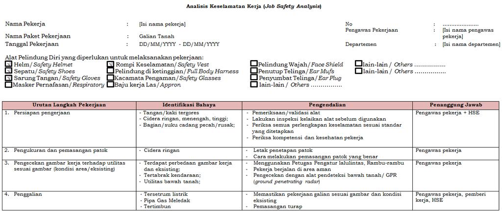 Detail Contoh Jsa Pekerjaan Konstruksi Nomer 31