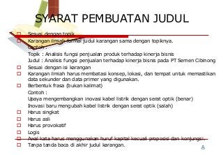 Detail Contoh Judul Karangan Nomer 49