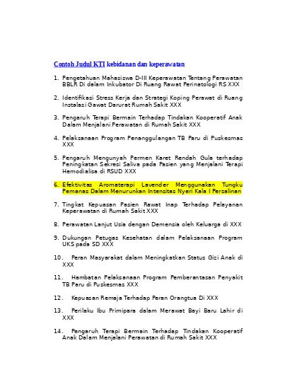 Detail Contoh Judul Kti Keperawatan Nomer 6