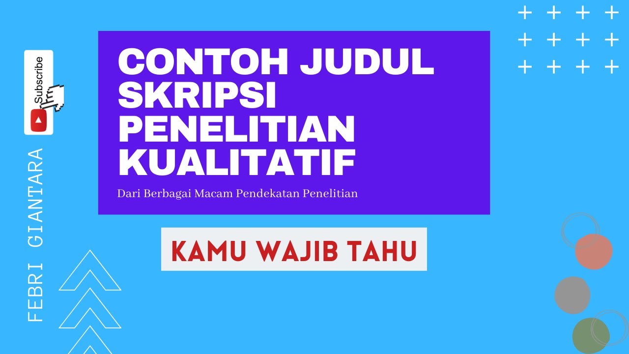 Detail Contoh Judul Kualitatif Nomer 7