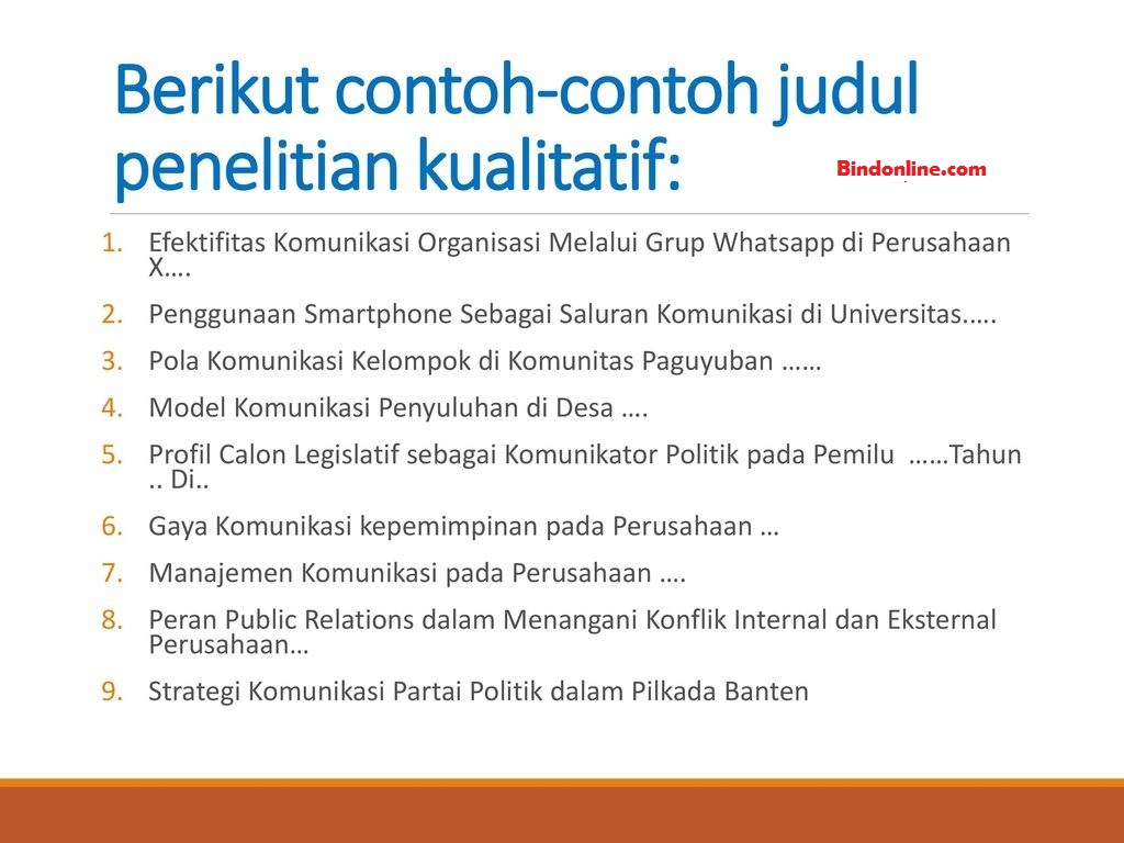 Detail Contoh Judul Penelitian Kualitatif Nomer 2