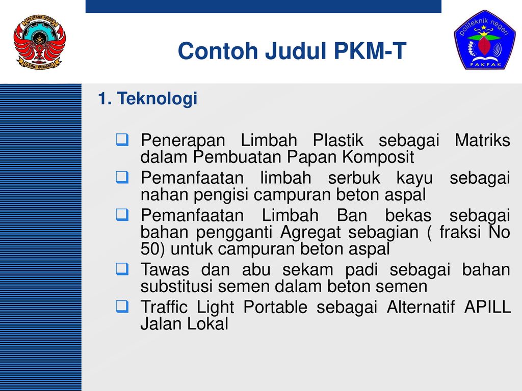 Detail Contoh Judul Pkm Kc Nomer 49