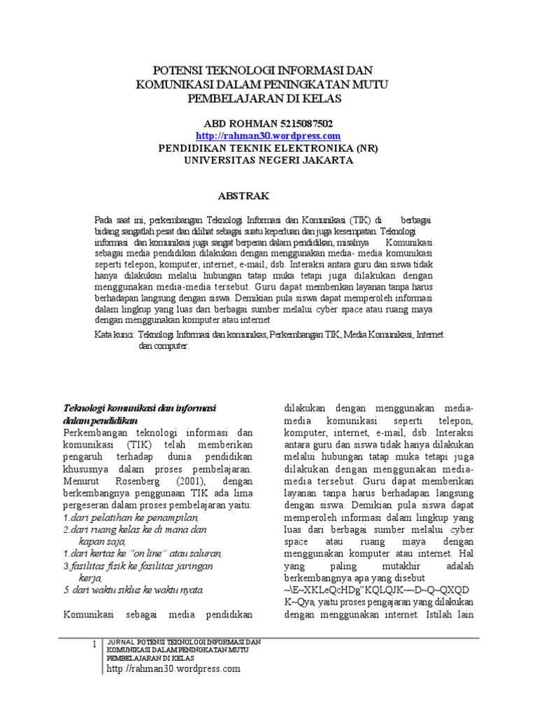 Detail Contoh Jurnal Elektronik Nomer 14