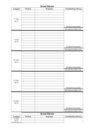 Detail Contoh Jurnal Harian Nomer 35