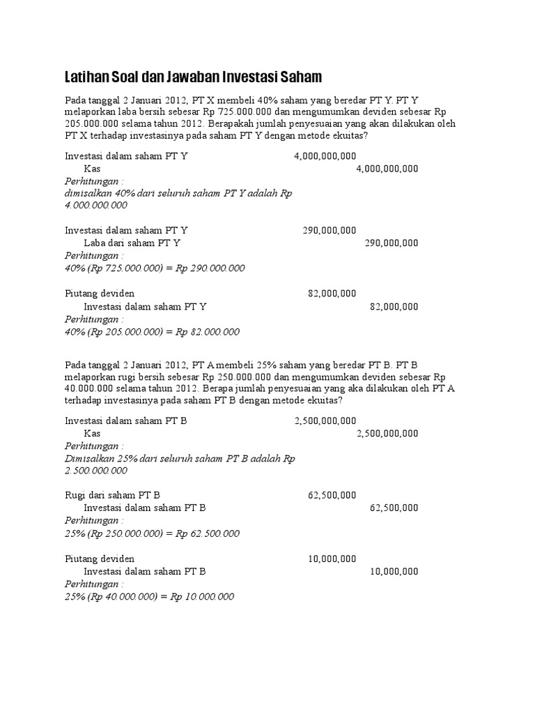 Detail Contoh Jurnal Investasi Saham Nomer 13