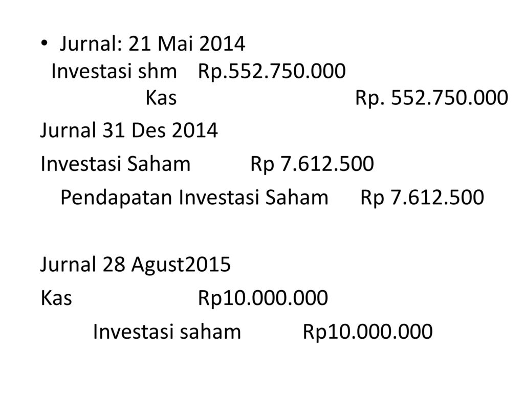 Detail Contoh Jurnal Investasi Saham Nomer 8