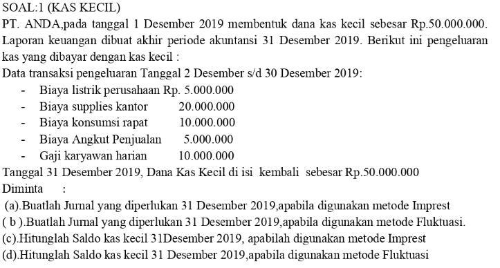 Detail Contoh Jurnal Kas Kecil Metode Imprest Nomer 56