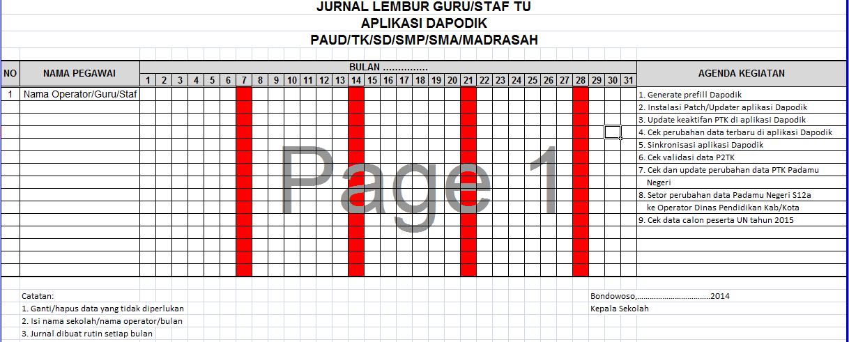 Detail Contoh Jurnal Kegiatan Nomer 35