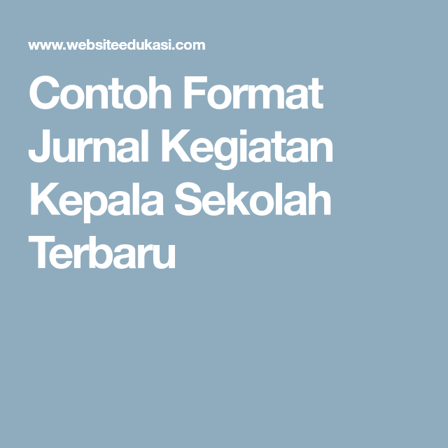 Detail Contoh Jurnal Kegiatan Nomer 39