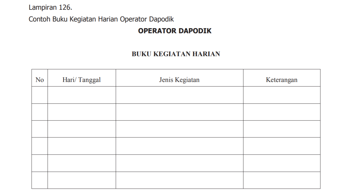 Detail Contoh Jurnal Kegiatan Nomer 40