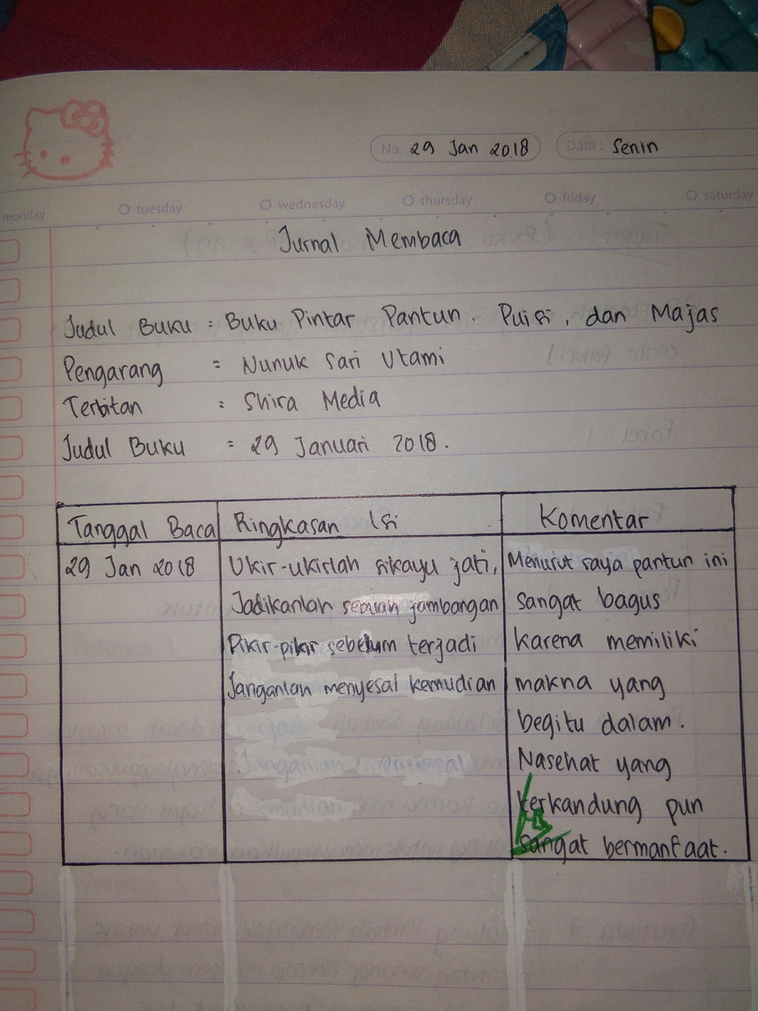 Detail Contoh Jurnal Membaca Nomer 2