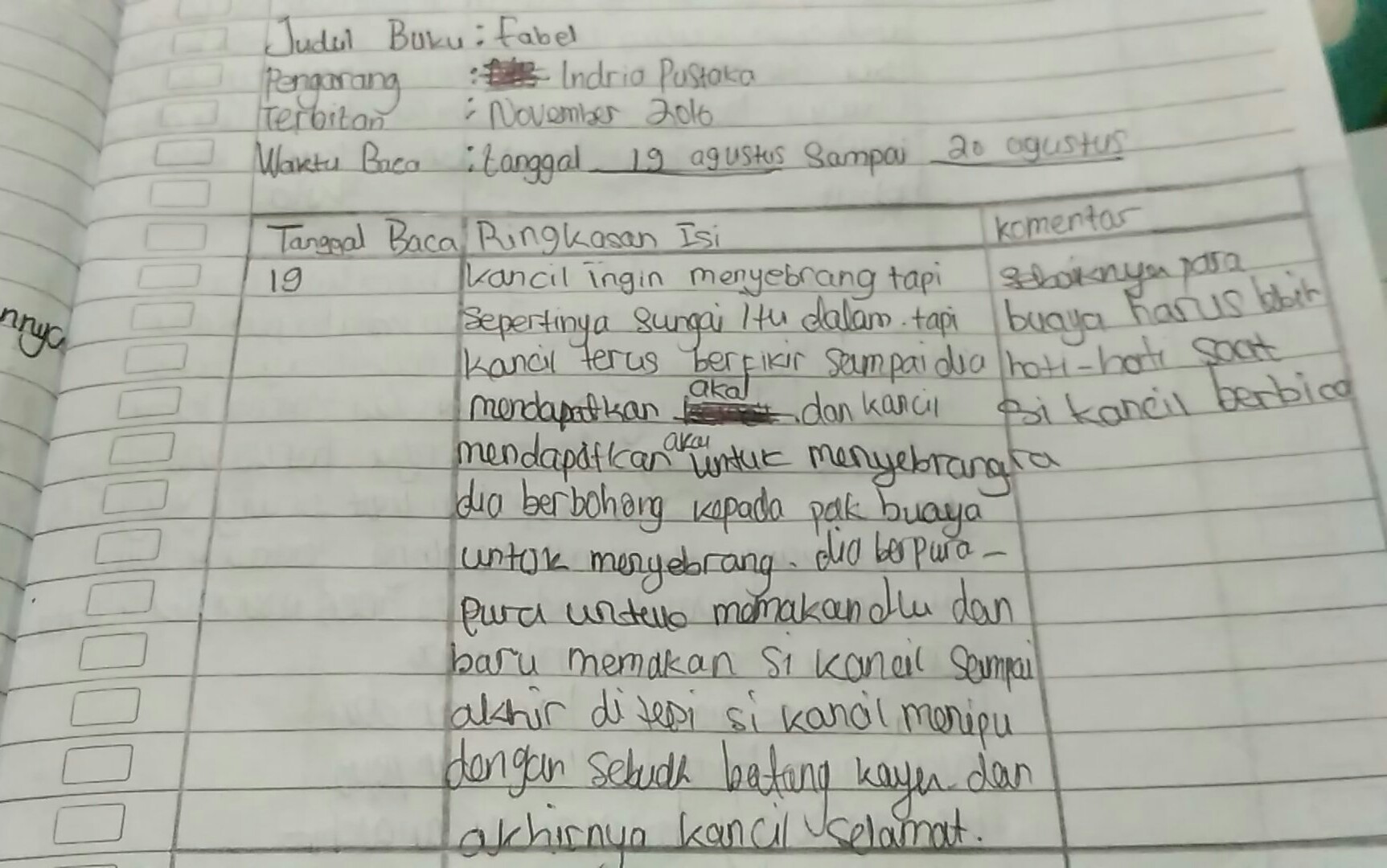 Detail Contoh Jurnal Membaca Nomer 6