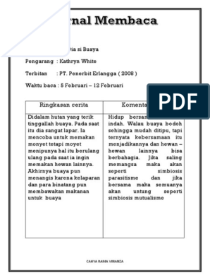 Detail Contoh Jurnal Membaca Nomer 10