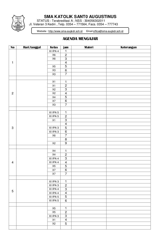 Detail Contoh Jurnal Mengajar Nomer 43