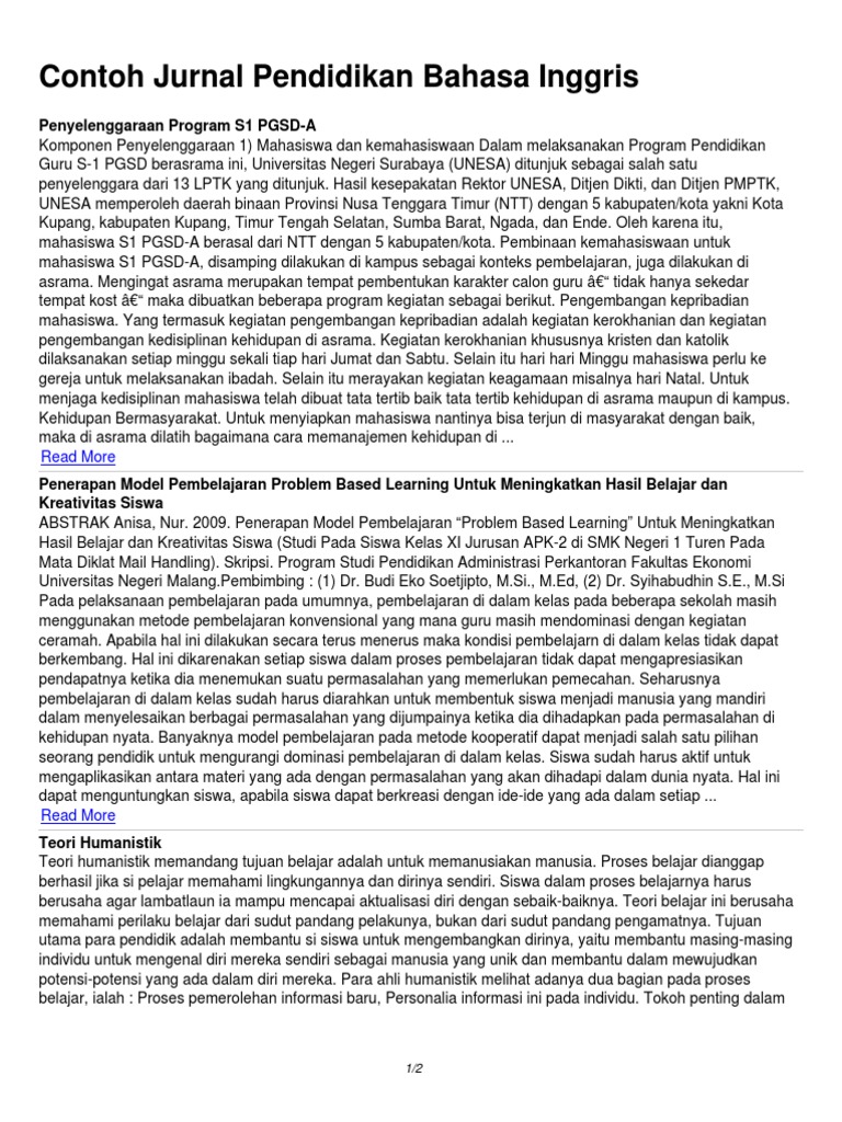 Detail Contoh Jurnal Pendidikan Nomer 13