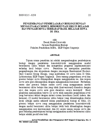 Detail Contoh Jurnal Penelitian Singkat Nomer 31