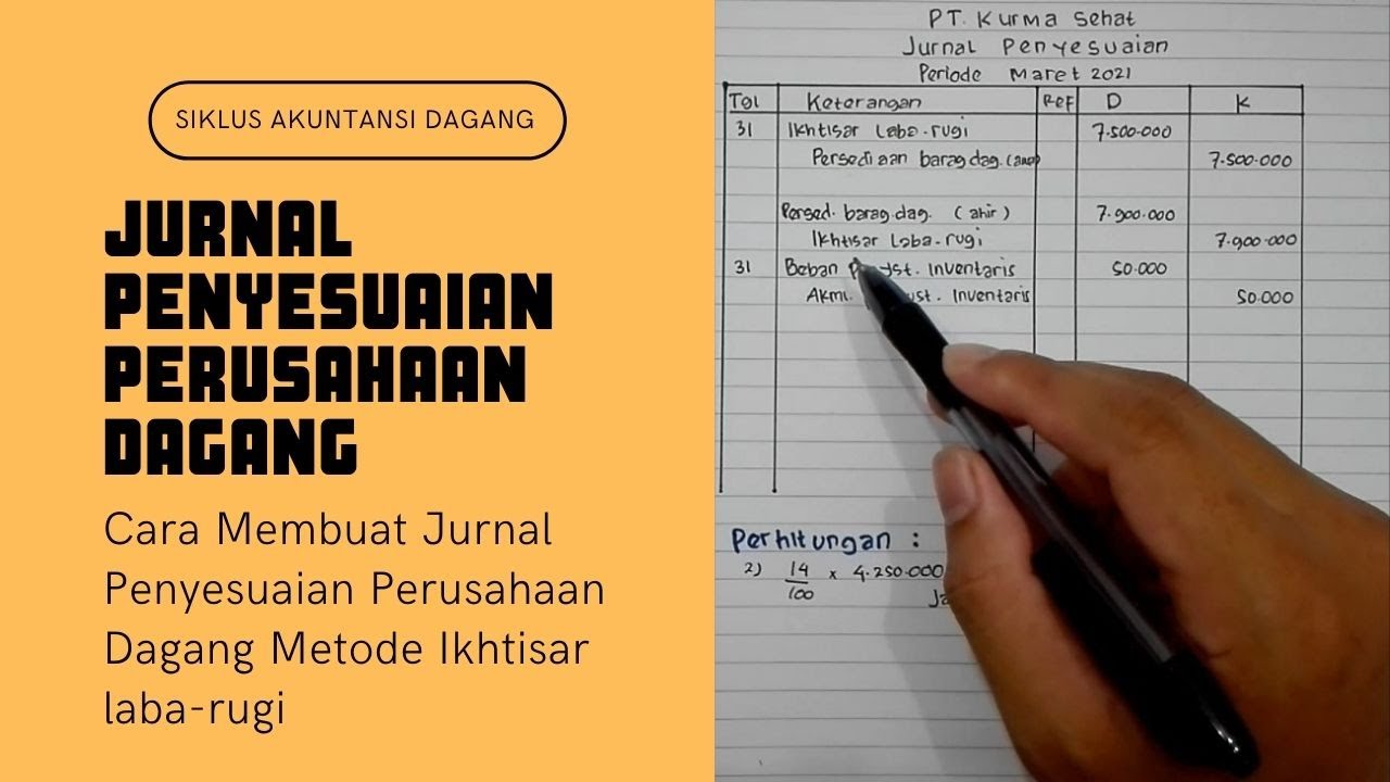 Detail Contoh Jurnal Penyesuaian Perusahaan Dagang Nomer 5