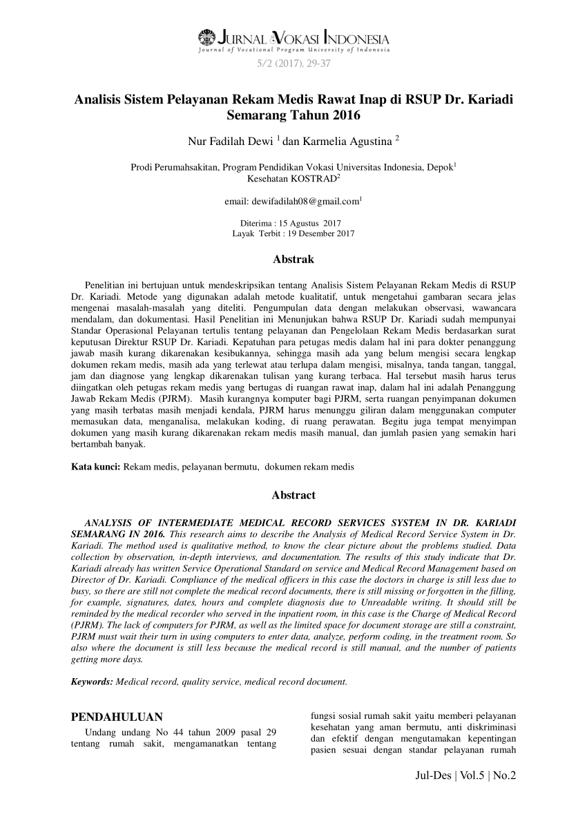 Detail Contoh Jurnal Rumah Sakit Nomer 40