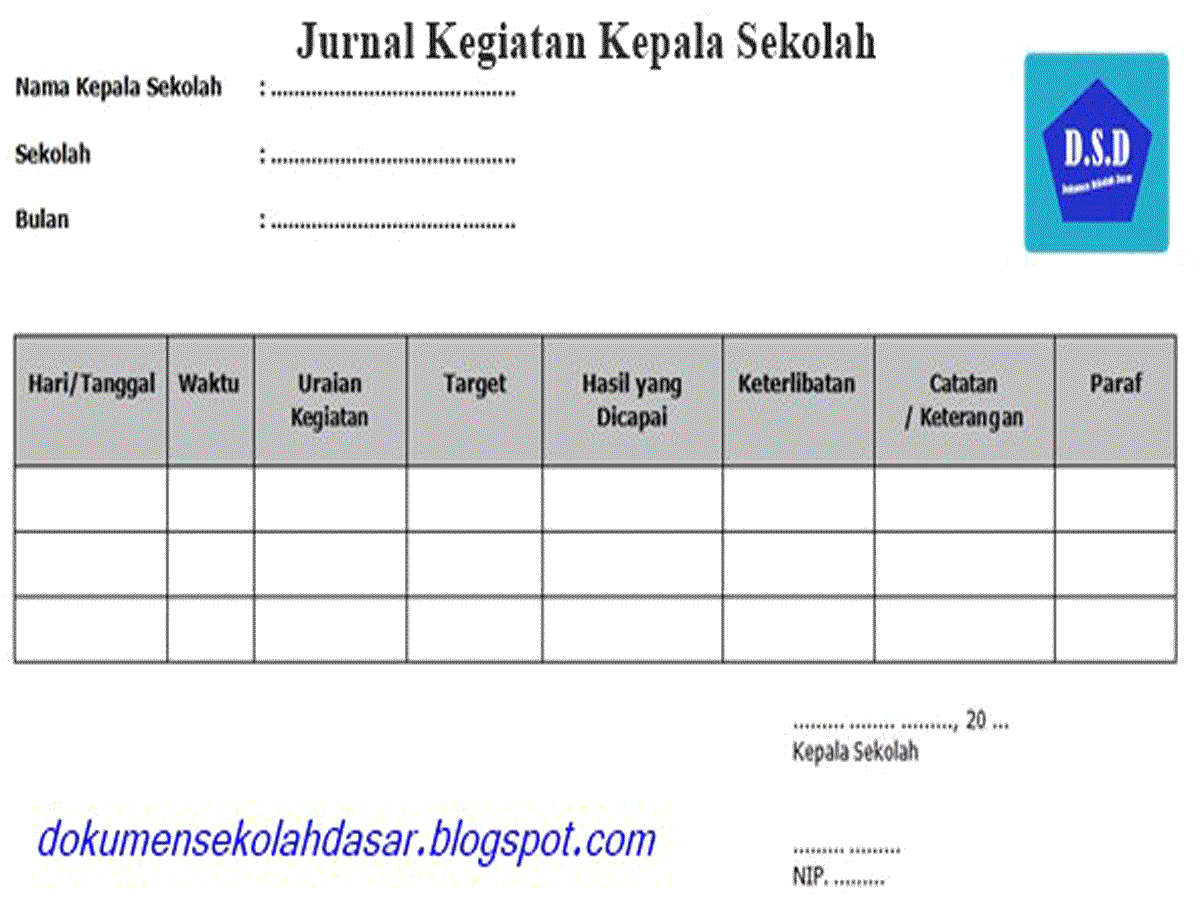 Detail Contoh Jurnal Sekolah Dasar Nomer 6