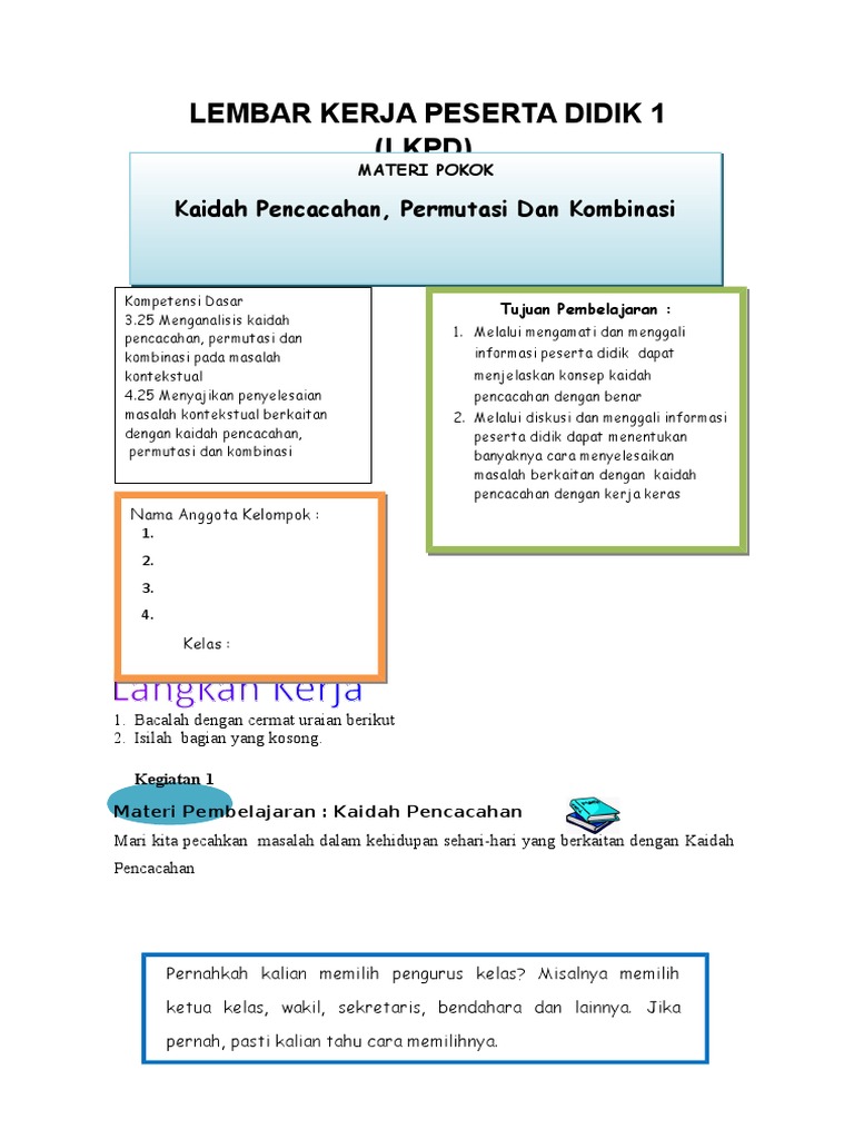 Detail Contoh Kaidah Pencacahan Nomer 25